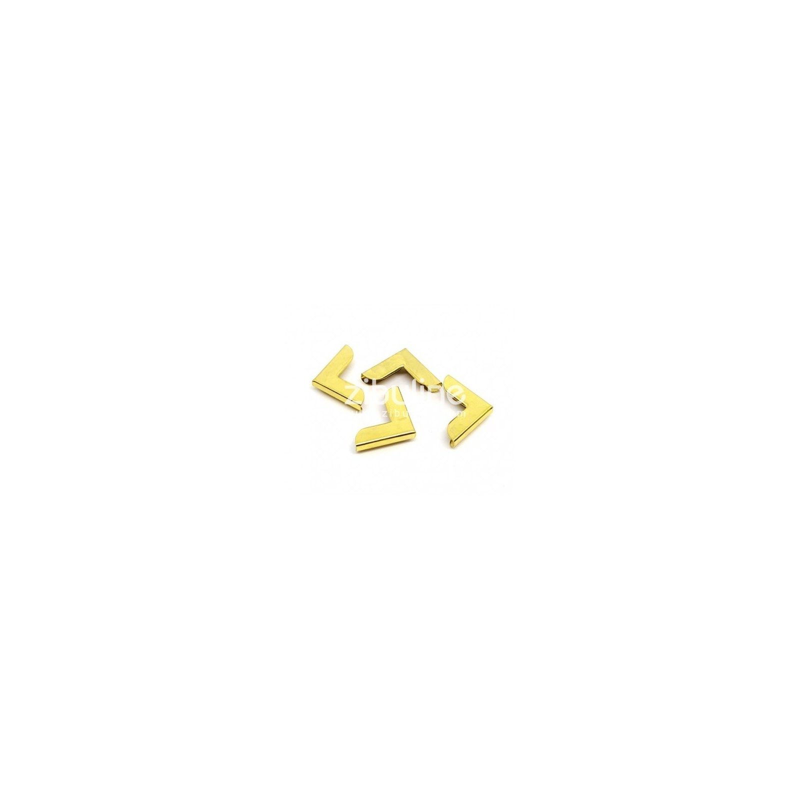 Coins en métal simples dorés - Zibuline