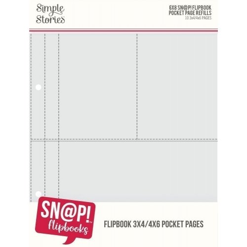 Pochettes pour Flipbook - 15x20 - 3 emplacements - Simple Stories