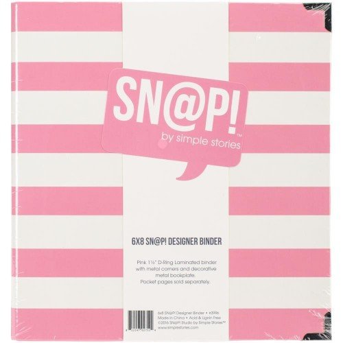 Album SN@P! rayé rose & blanc - 15x20 - Simple Stories