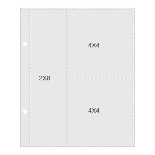 Pochettes Sn@P! Pocket pages 15x20 - 2 compartiments 10x10 et 1 compartiment 5x20 - Simple Stories