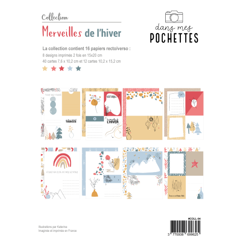 Collection de papiers 15x20 et cartes PL Merveilles de l