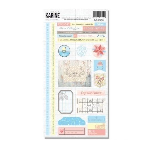 Planche de stickers - Douceur hivernale - Les ateliers de Karine