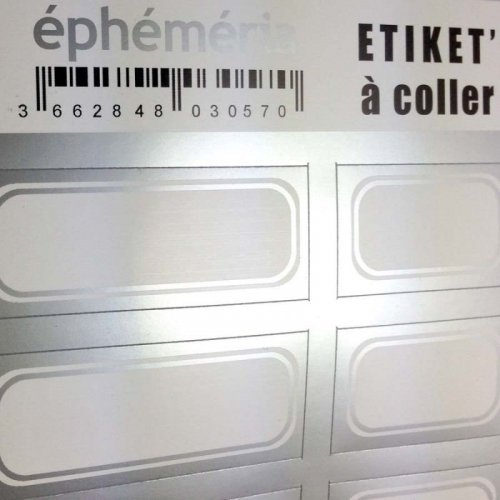 Planche d'étiquettes auto-collantes - Argent - Ephemeria