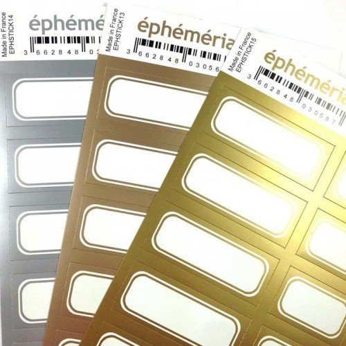 Planche d'étiquettes auto-collantes - Argent - Ephemeria